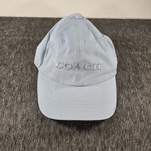 Coach Baseball Hat Womens O/S Light Blue Embroidered Logo Cotton Adjustable Coach Baseball Caps Hats for Women for sale - eBay main image 3